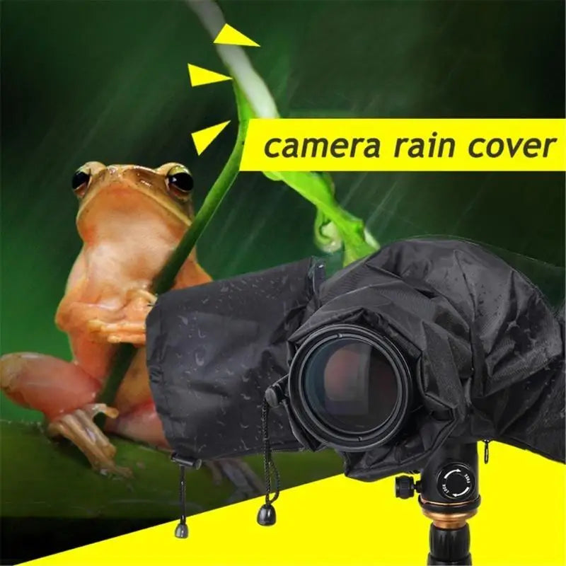 652F Clear View Camera Rain Cover Waterproof Nylons Material Elastics Band Secure For Hiking Action Photography Outdoor Zpaxo