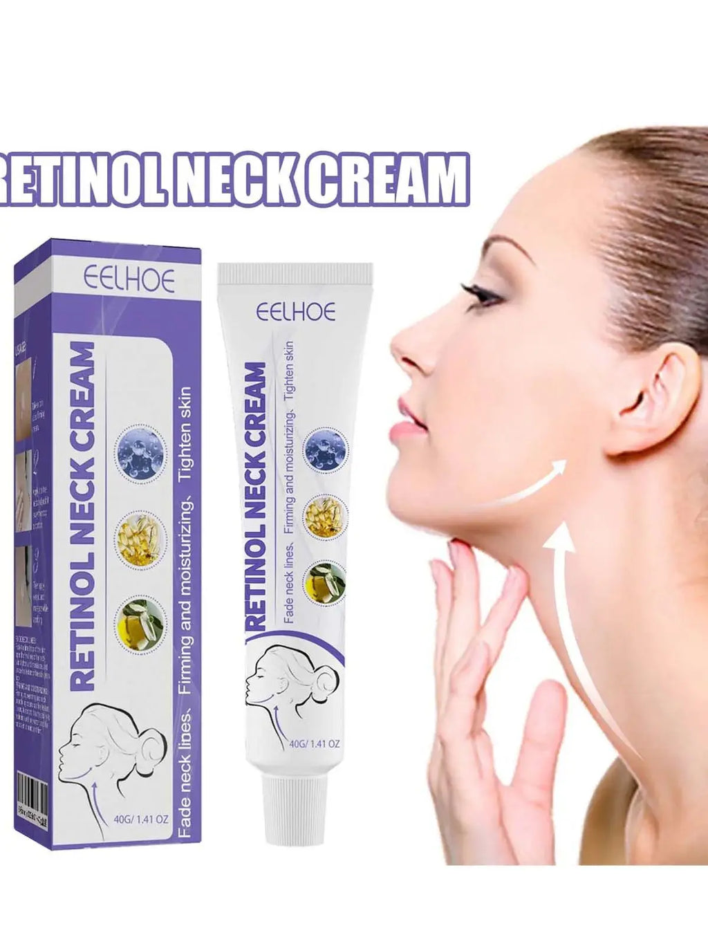 Retinol Neck Cream Lighten Neck Lines Lift Firming Double Chin Improve Elasticity Skin Moisturizer Rejuvenation Neck Skin Care Zpaxo