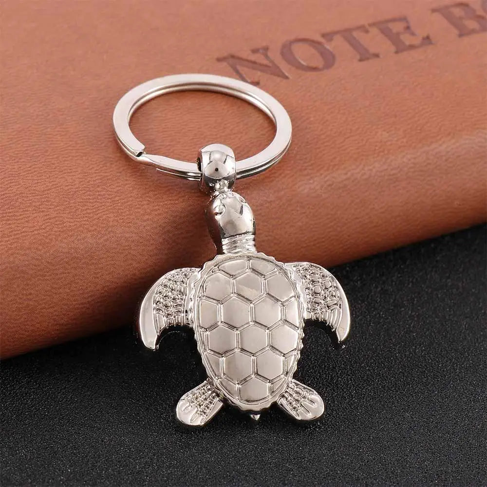 Christmas Charm 3D Pendent Keyring Keyfob Sea Turtle Keychains Zpaxo