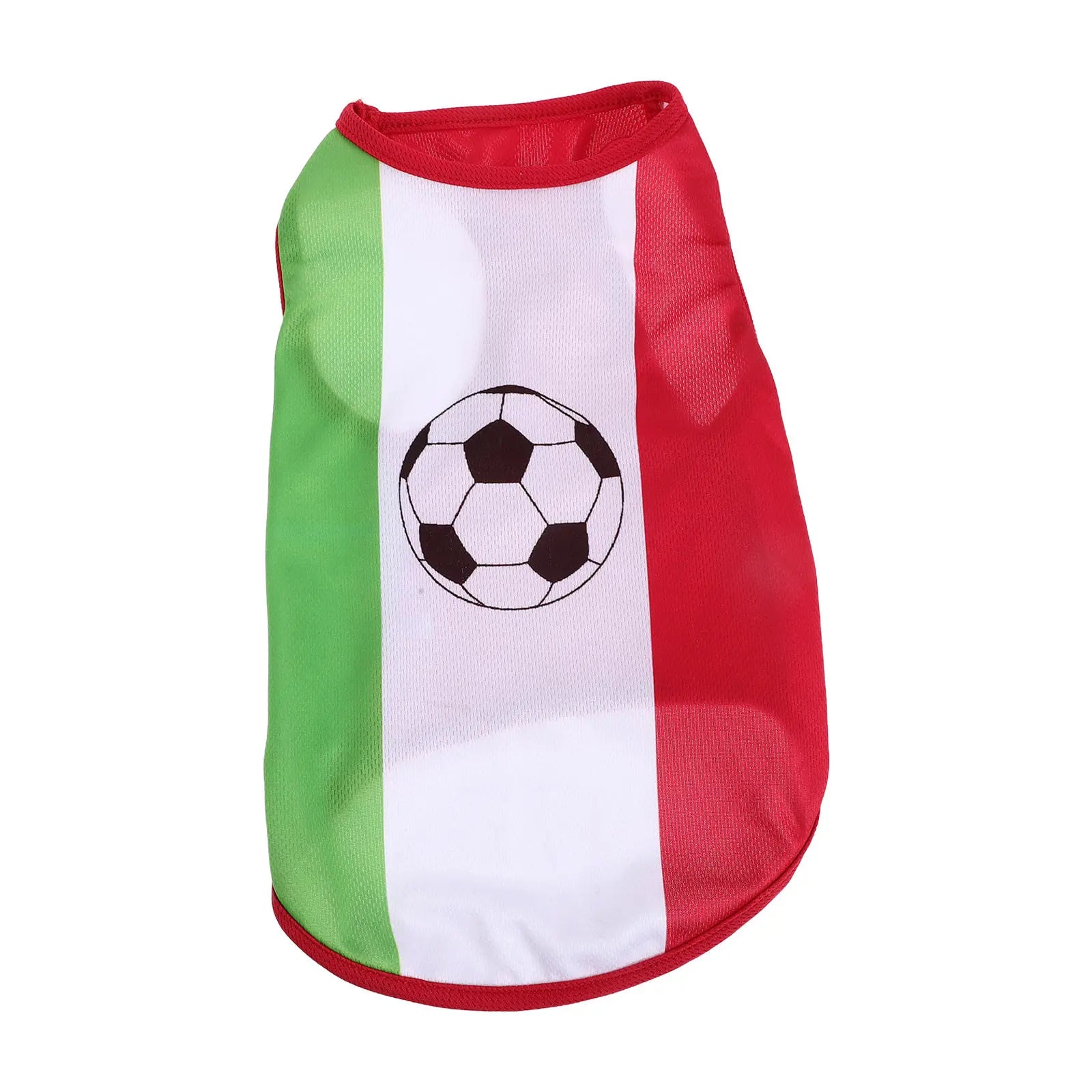 Soccer Dog Jersey Sleeveless Pet Tank Colors Red Green White