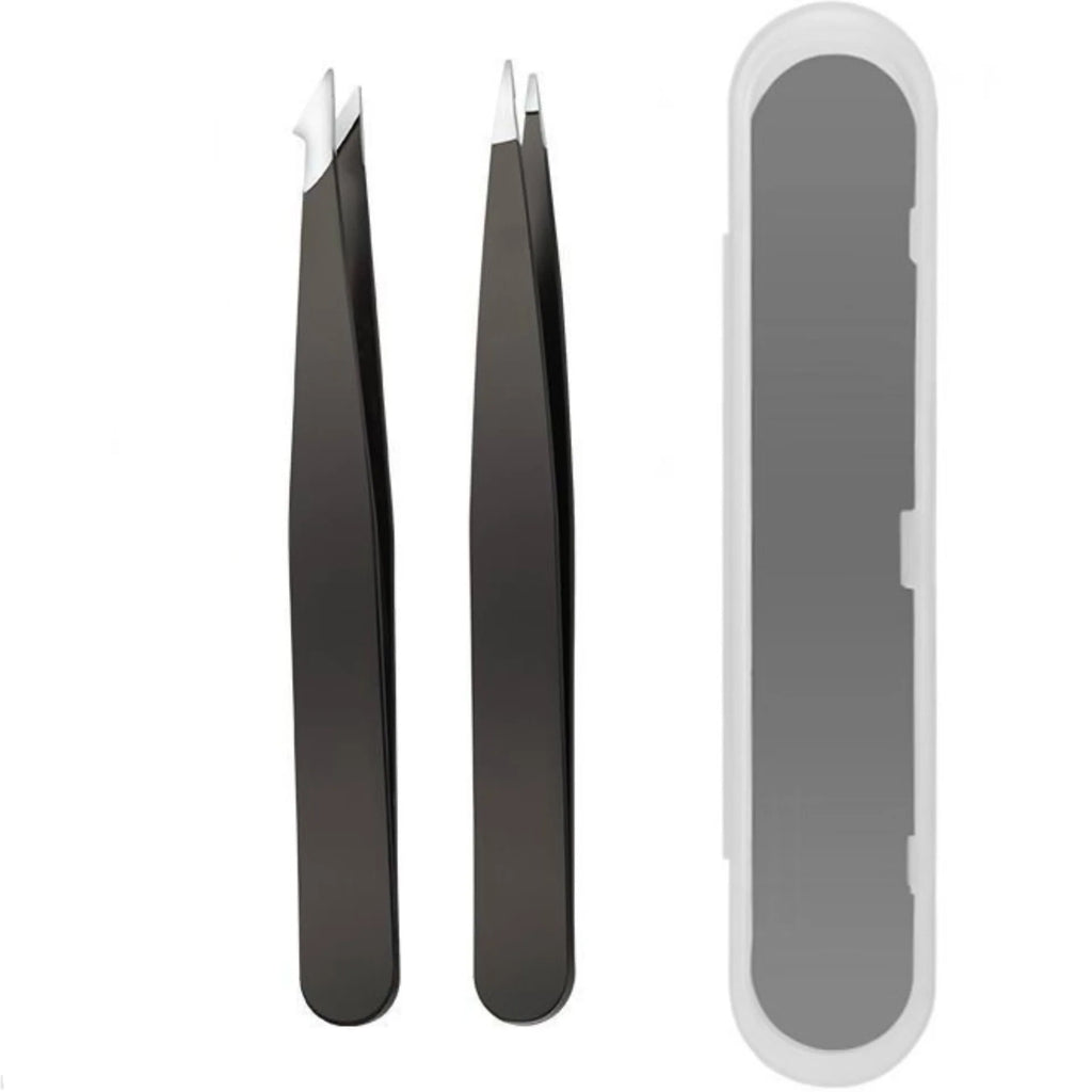 Stainless Steel Eyebrow Tweezer & Scissors Set | Brow Grooming