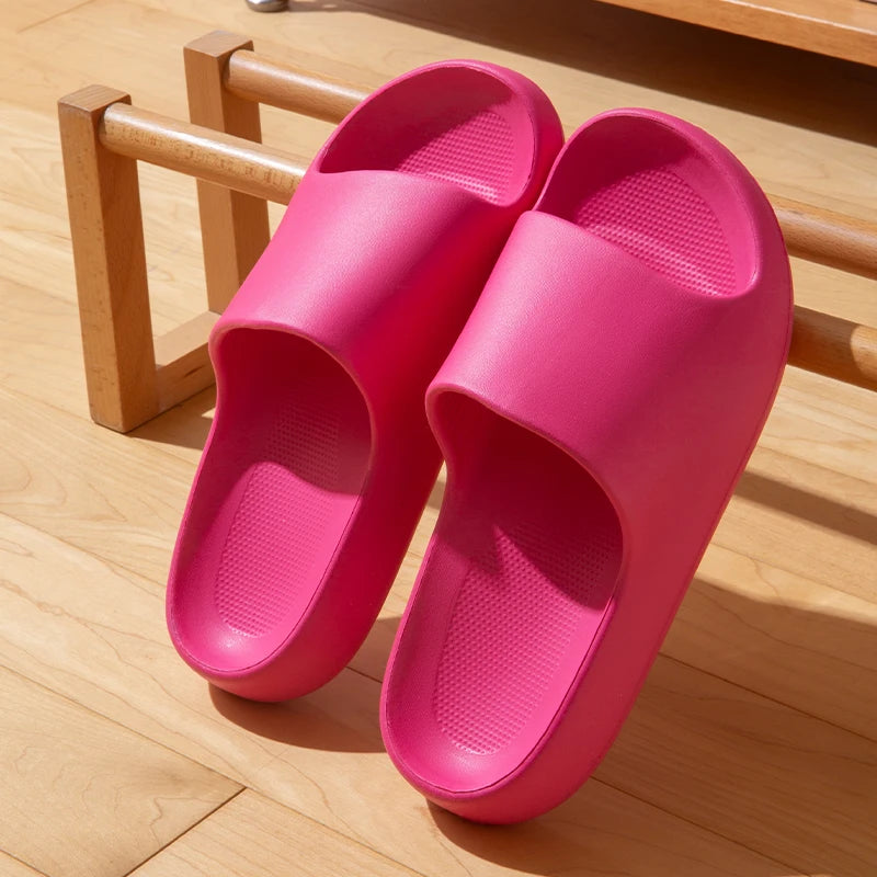 Summer Unisex Lightweight EVA Flip Flops Solid Cloud Feel Non Slip