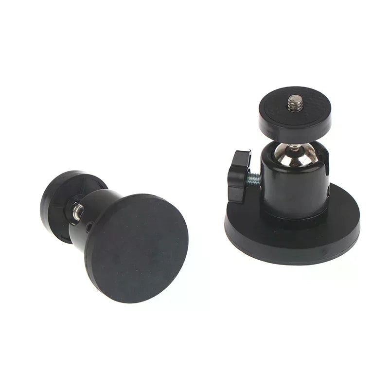 Magnetic Action Camera Suction Cup Bracket With 1/4" Screw Ballhead Hole Tripod Mount For Camera Smartphone Fill Light Stand Zpaxo
