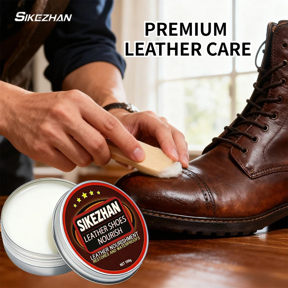50g/100g Leather Maintenance Cream Waterproof Leather Boot Conditioner Saddle Oil Leather Polishing Care Softener Dirt Remover Zpaxo