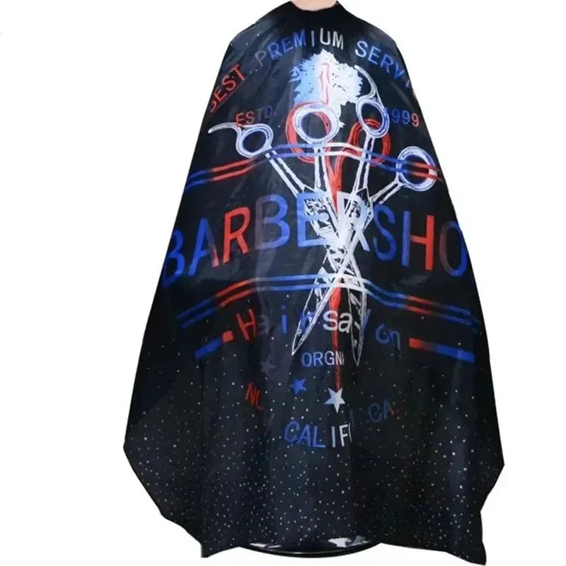 Hairdressing Coth Pattern Cutting Hair Waterproof Cloth Salon Barber Cape Professional Hair Stylist Retro Aprons Haircut Cape Zpaxo WB-08