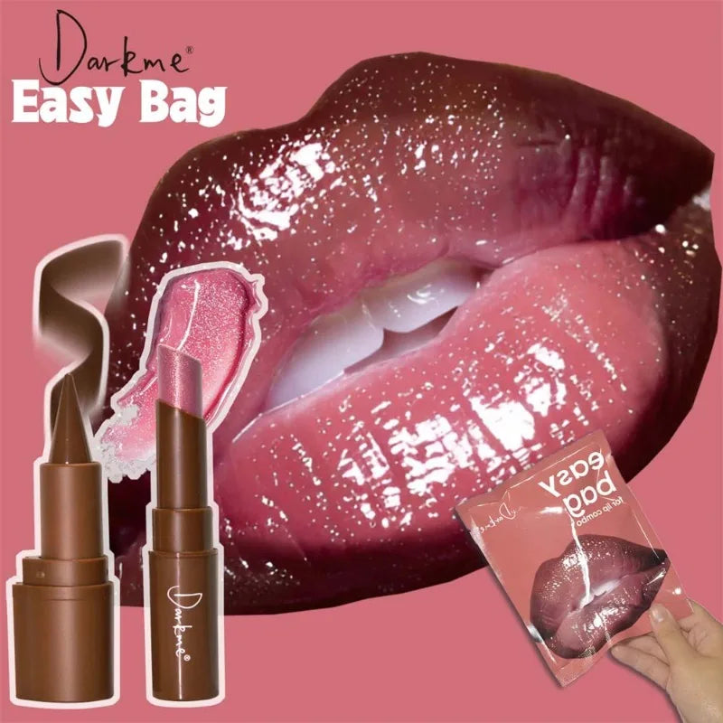 Waterproof Tapered Tip Lip Liner Pencil & Pearlescent Lipstick Set Long Lasting Matte Smooth Mirror Sparkling Lips Makeup Combo Zpaxo