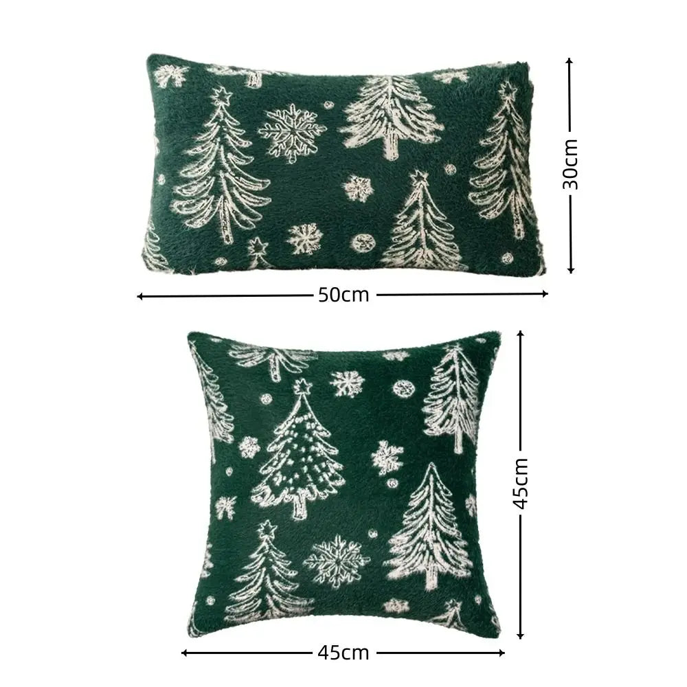 Christmas Tree Knitted Pillow Cover – Soft Festive Cushion Case Cushion Cover Zpaxo