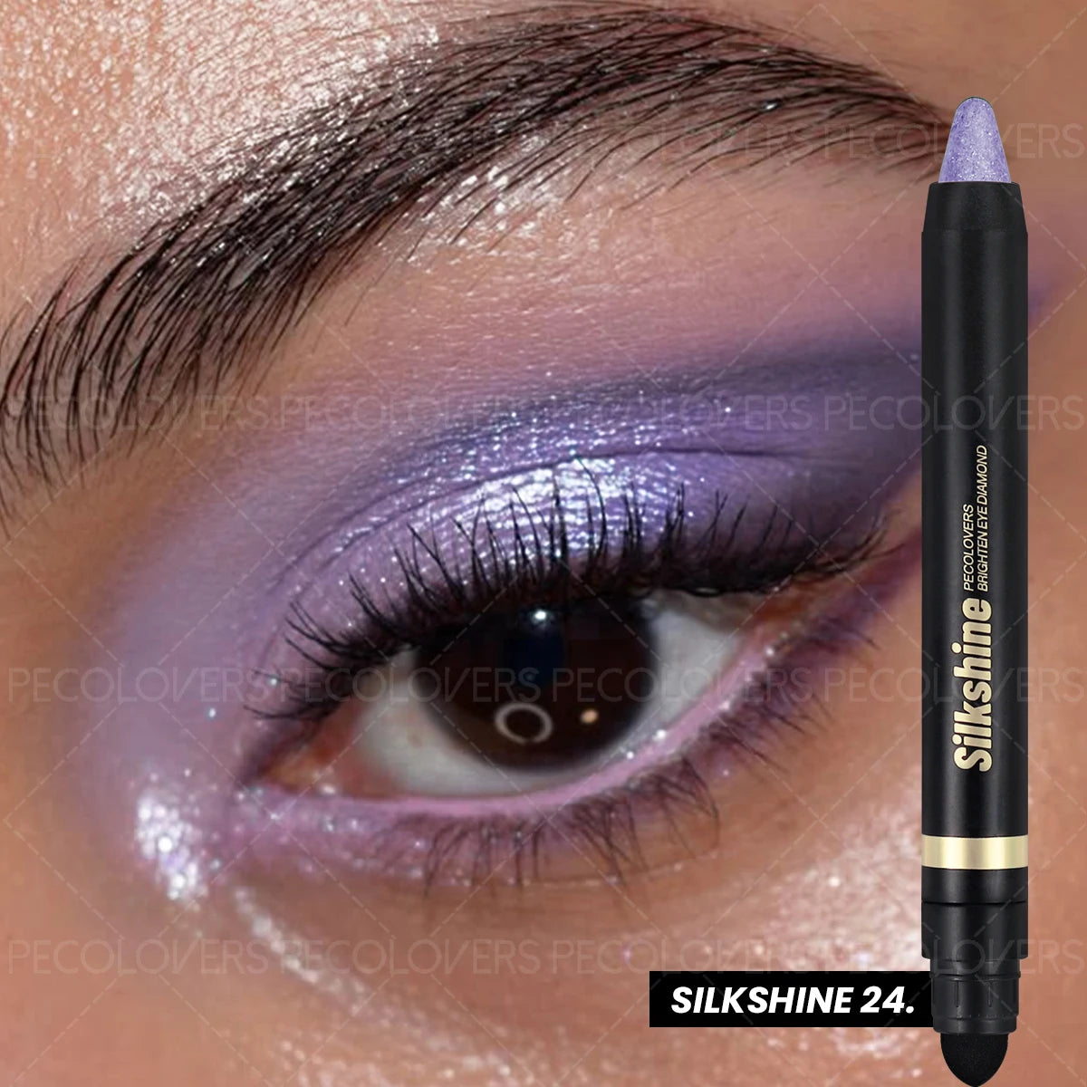 Smudge-proof Metallic Eyeshadow Stick Pearlescent Shimmer Quick Zpaxo 24