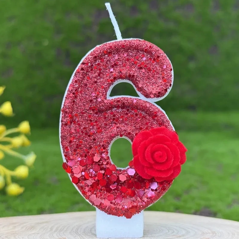 Digital Birthday & Rose Cake Candles – Party & Wedding Decor Cake Decoration Candles Zpaxo 6