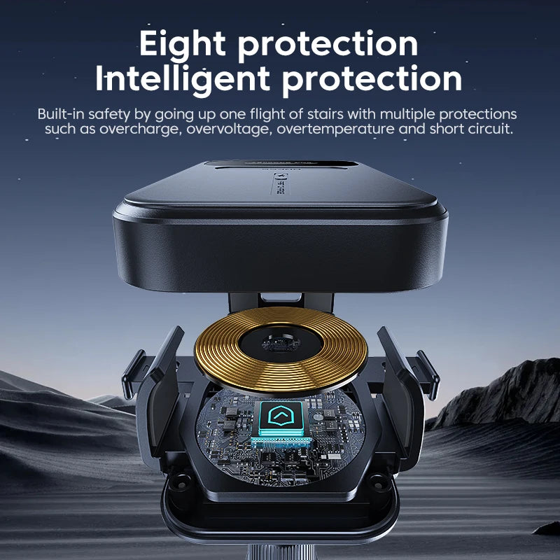 UYUXIO Wireless Car Charger Fast Charging Manual Clamping Air Vent