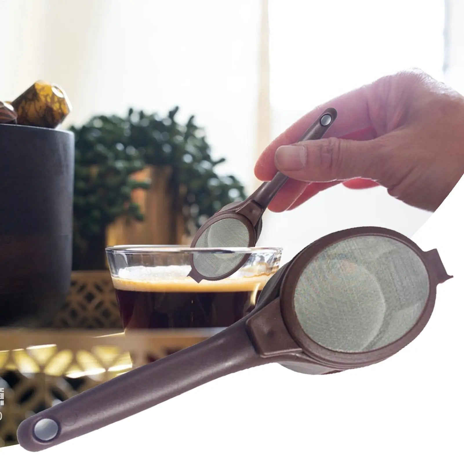 Coffee Filter Spoon Reusable Coffee Capsule Powder Tea Infuser Loose Leaf Strainer Bag Spoons Fine Pastic Mesh Kitchen Filters Zpaxo