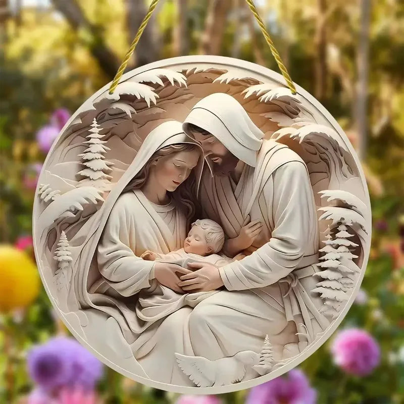 Holy Night Nativity Christmas Ornament 3D Christ Jesus Tree Secret