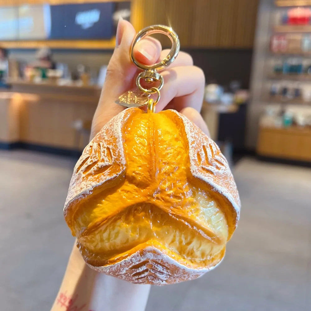 Realistic Bread Squishy Keychain Slow-rebound Mini-size Simulation Zpaxo Style A