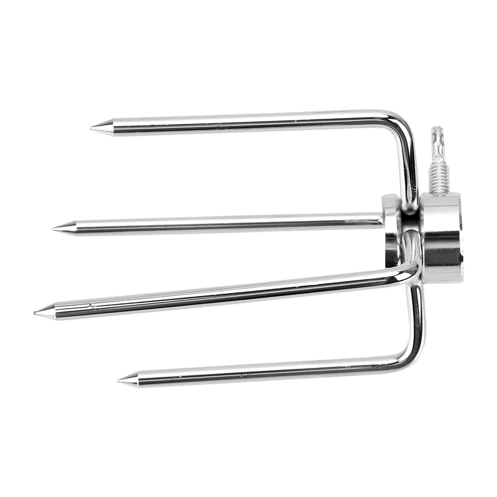 Stainless Steel BBQ Forks Charcoal Chicken Grill Rotisserie Meat Fork