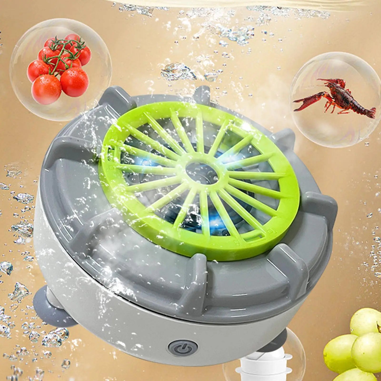 Portable Fruit Vegetable Cleaning Machine Automatic Turbine Purifier