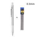 Mechanical Pencil 0.3 0.5 0.7 0.9 1.3 2.0mm 3.0mm Low Center of Gravity Metal Drawing Special Pencil Office School Art Supplies Zpaxo 1Pc 0.3mm Pencil