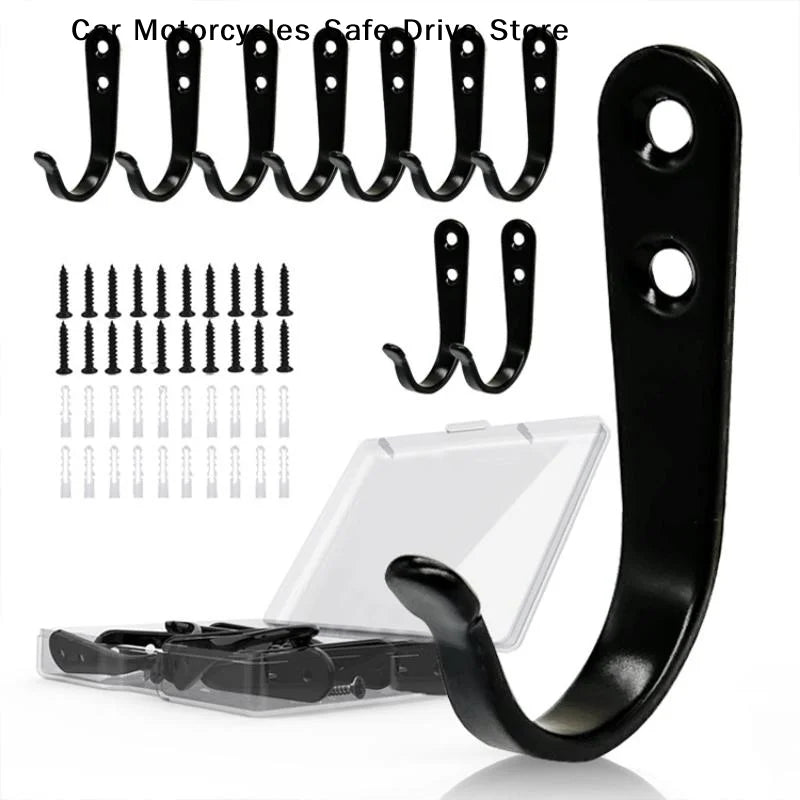 CM5 Durable Heavy-duty Iron Coat Hooks Screws Anti-rust Wall Mounted
