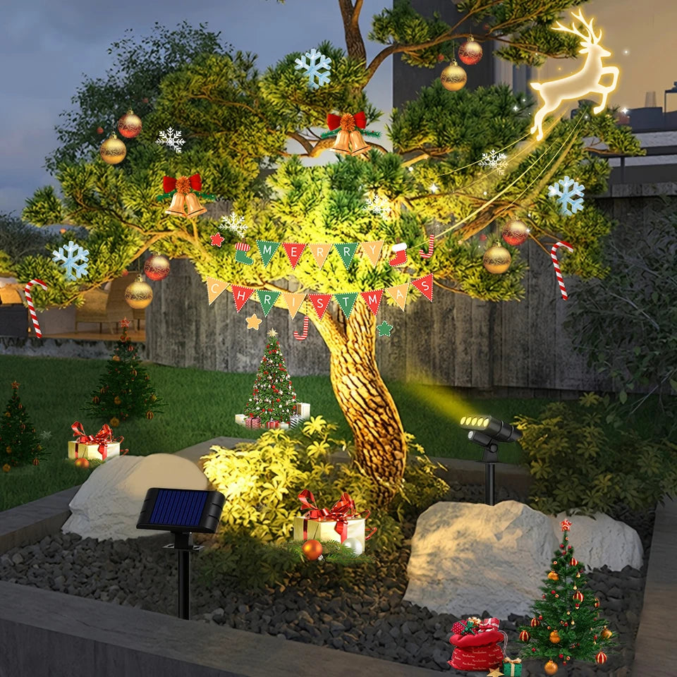 Solar Powered Tree Lighting Outdoor Lights Courtyard Lawn Lights Home Garden Lighting Decorative Landscape Atmosphere Lights Zpaxo