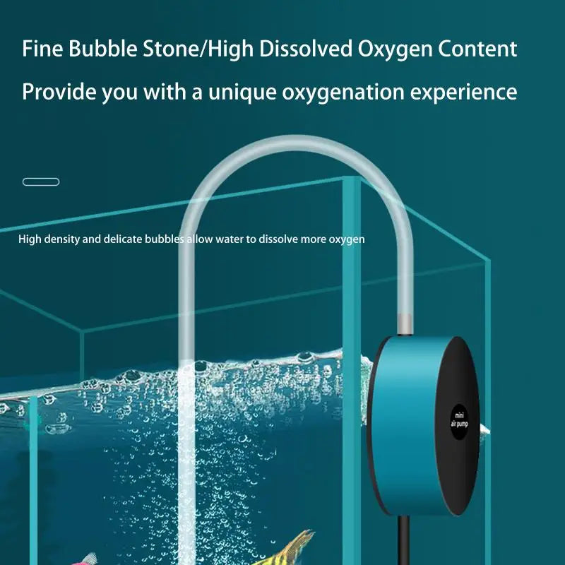 USB Mini Aquarium Air Pump Portable DC5V Small Oxygenator Low Noise Zpaxo