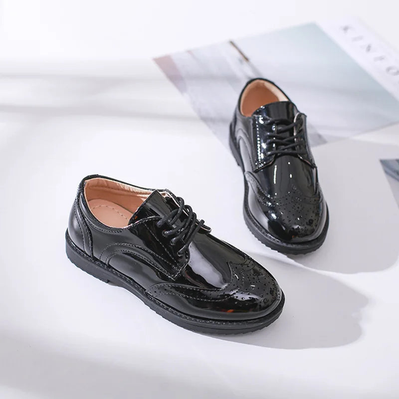 Kids Shoes Boys Leather Wedding School Show Dress Flats Light Classic Zpaxo