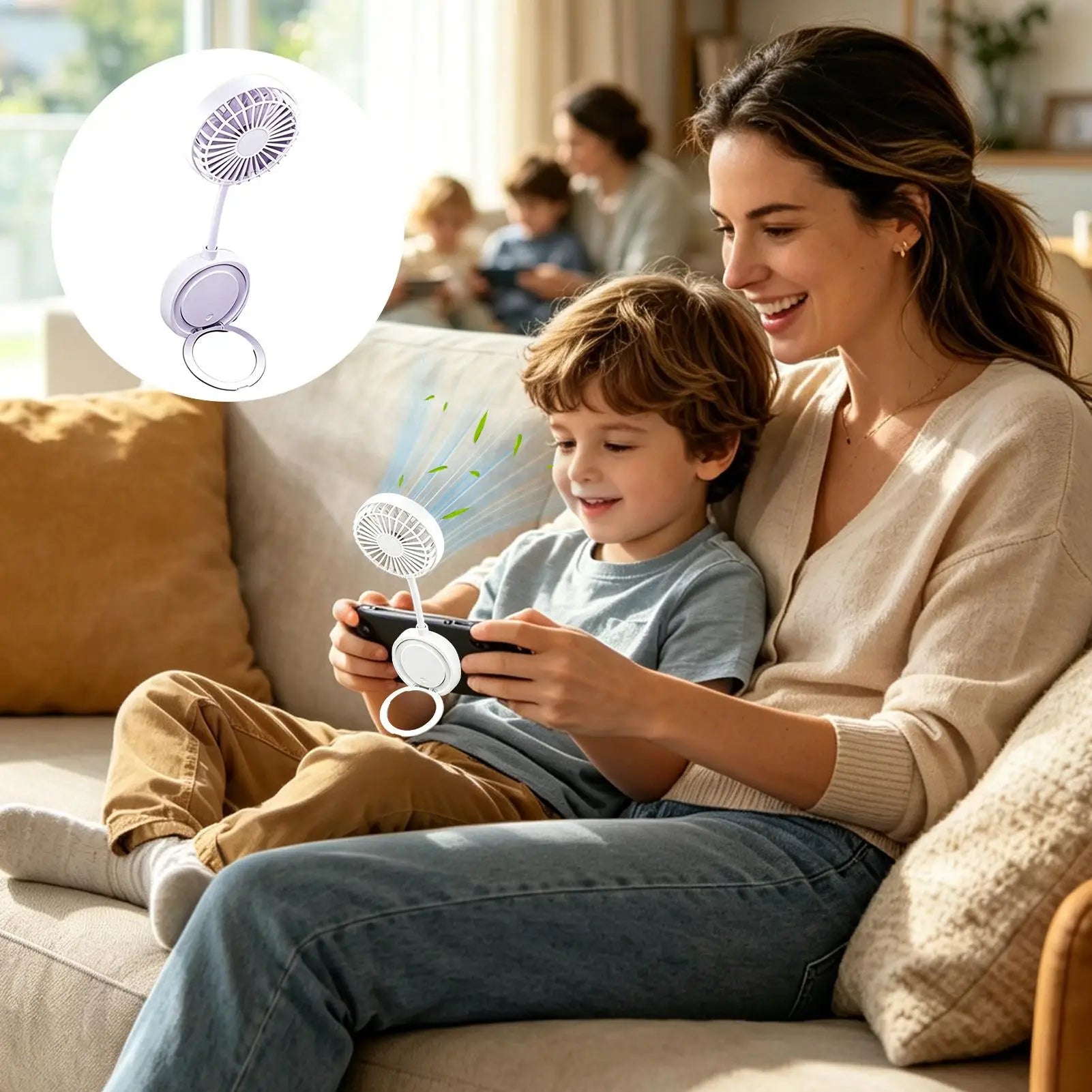 Magnetic Portable Fan Handheld Cooling Device With Phone Stand Rechargeable Mini Handheld Fan For Women Men Travel Cruise Picnic Zpaxo