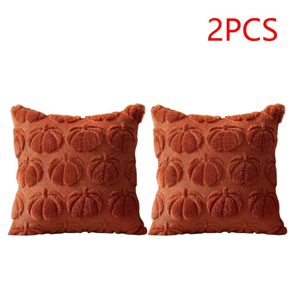 Halloween Ghost Pumpkin Pillowcase Washable Soft Pillow Case Plush Zpaxo M 2PCS