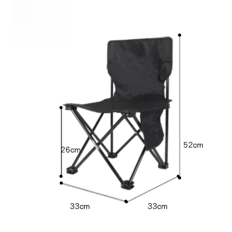 Outdoor Portable and Durable Art Sketching Bench Fishing Chair Folding Chair Multifunctional Oxford Cloth Backrest Fishing Chair Zpaxo S Black Thickened
