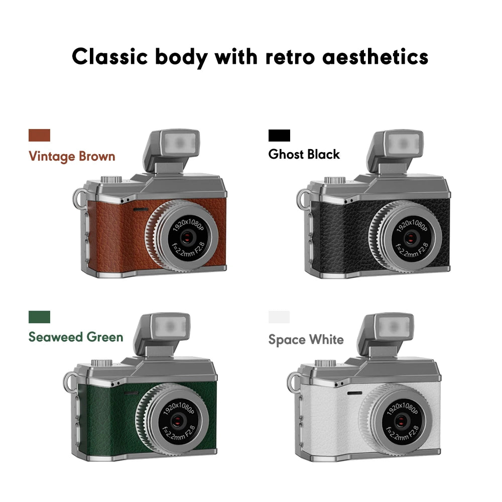 S150 New Retro Wearable Mini Camera HD 1080P With 0.96" IPS Screen Portable Pocket Video Recorder Very Small Camera Gift Zpaxo