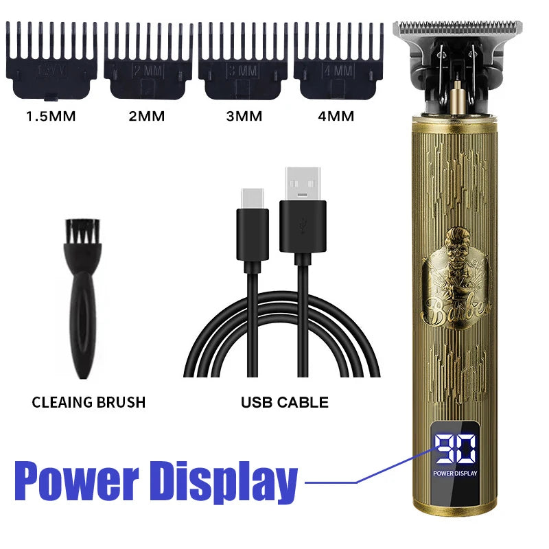 Electric Hair Cutting Machine Vintage T9 Clipper Hair Rechargeable Man Shaver Trimmer For Men's Barber Professional New Hot Sale Zpaxo 067-Barber