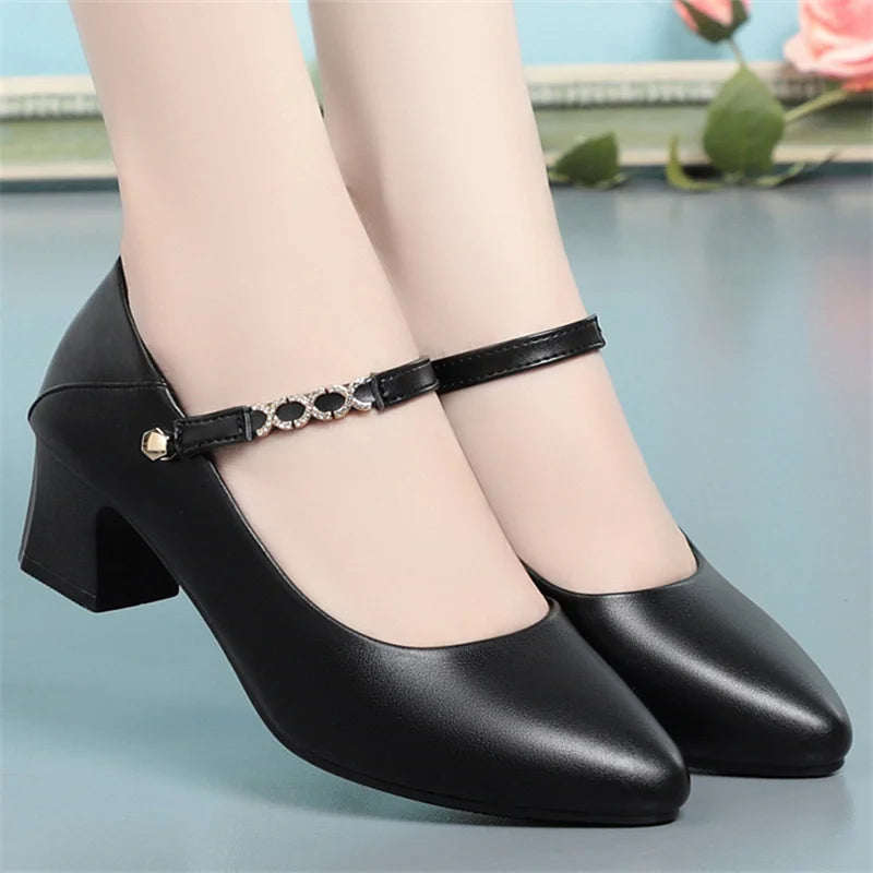 Heels Shoes Women 2023 Pointed Toe Professional Fashion Single Zpaxo