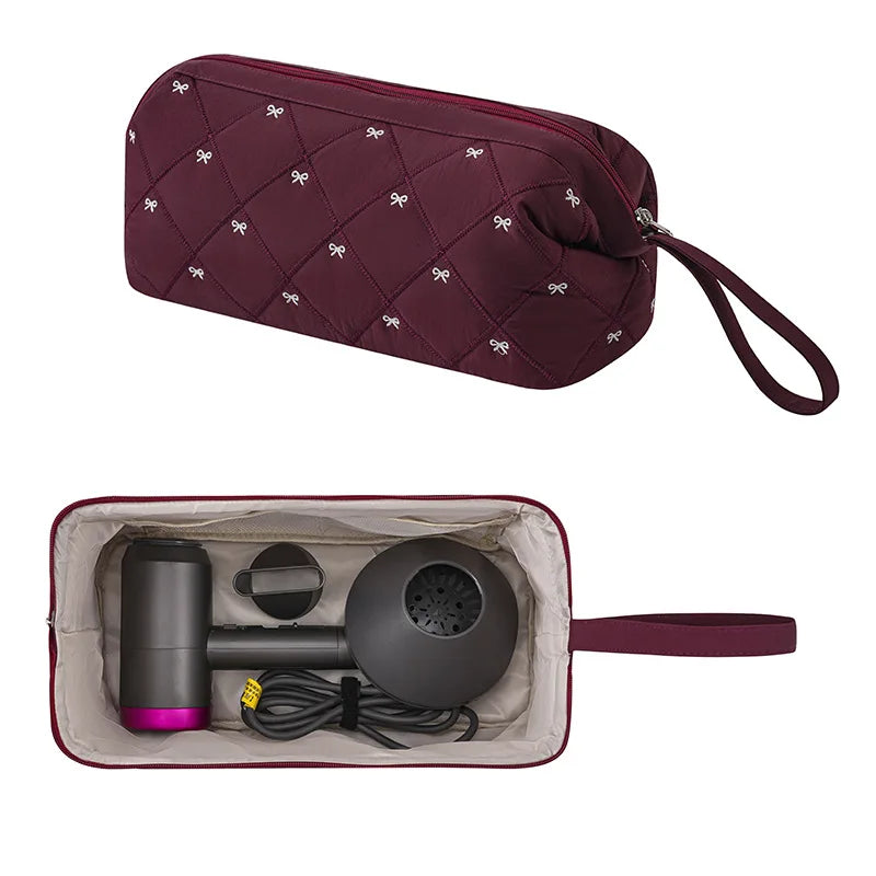 New Hair Dryer Storage Bag, Curling Iron, Hair Dryer, Multifunctional Storage Bag, Wind Tube Accessories, Portable for Travel Zpaxo Angola red