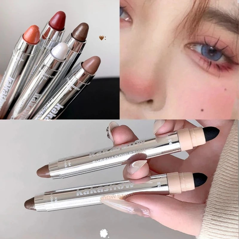 Velvet Wine Red Eyeshadow Stick Dual-ended Matte Pearlescent