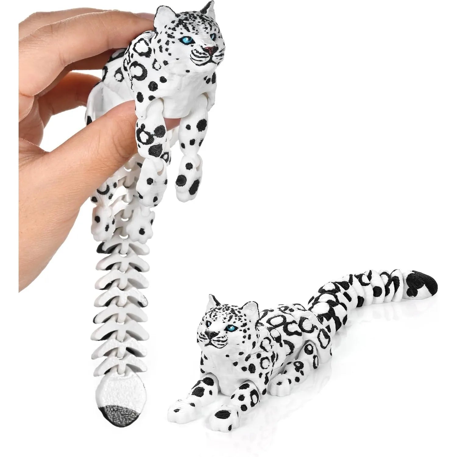 3D Printed Animal 8 3 Snow Leopard Stress Relief Animals Figurines