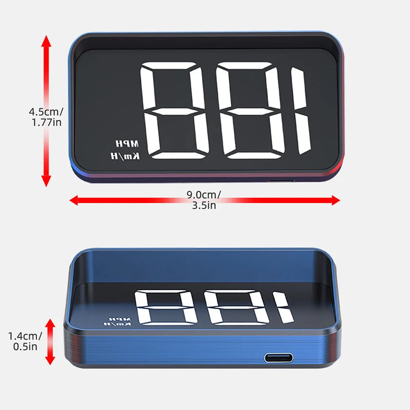 Car Speedometer KM H HUD GPS Head Up Display Digital Speed Meter