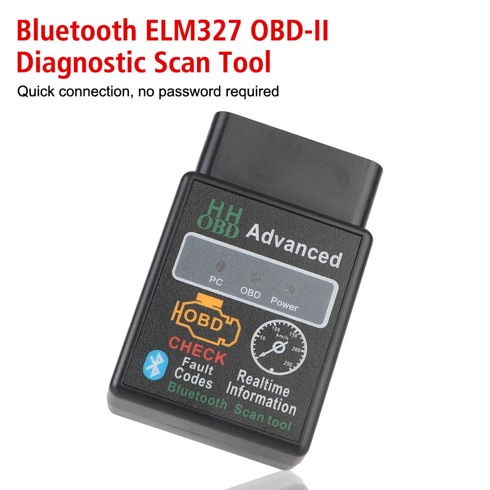 OBD2 Interface Adapter ELM327 Bluetooth V2 1 Detector IOS Android