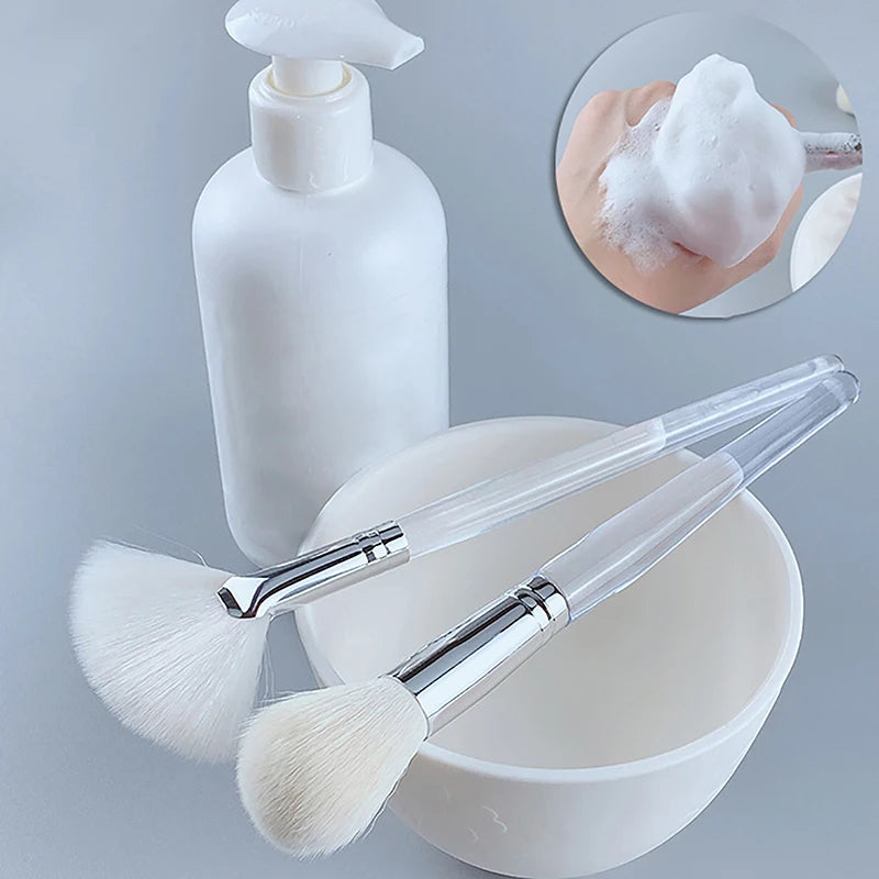 Facial Cleanser Brush Soft Hair Face Massage Wash Brush Face Mask Brush Portable Skin Care Tool Zpaxo