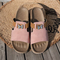 Retro Women's Summer Outdoor Thick Soled Open Toe Slippers Diamond Zpaxo Pink 36