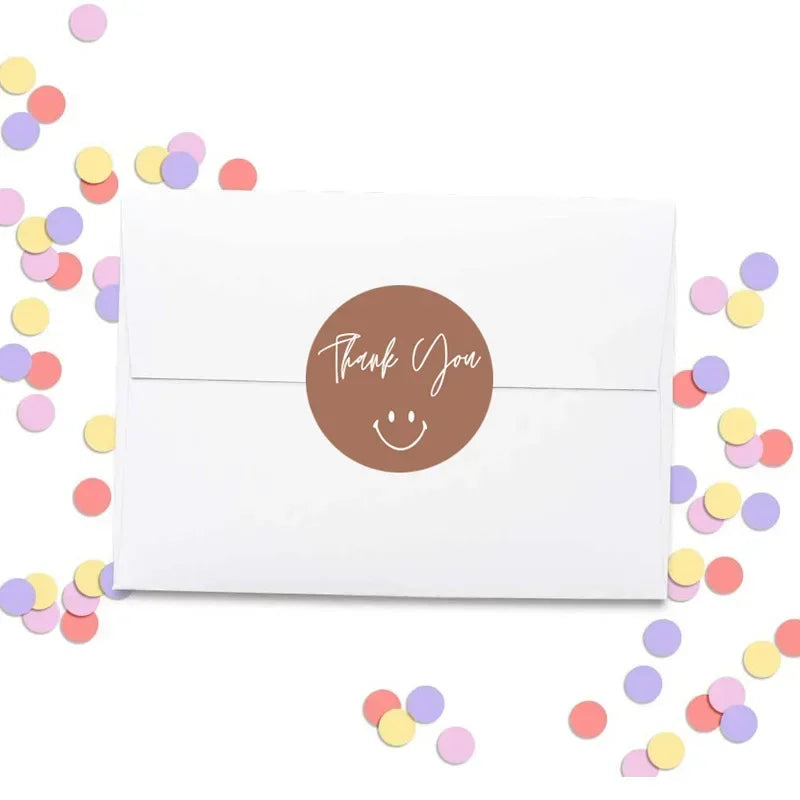 Roll Thank You Round Heart Stickers Dly Decoration Label Perfect