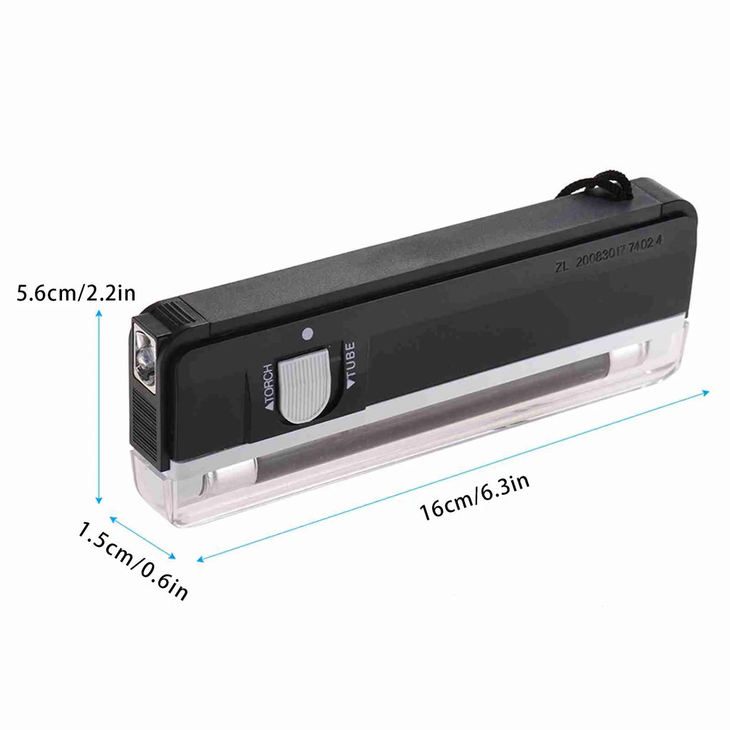 2-in-1 Mini Money Detector with UV Light Flashlight Counterfeit Cash Currency Banknote Bill Checker Tester for USD EURO POUND Zpaxo