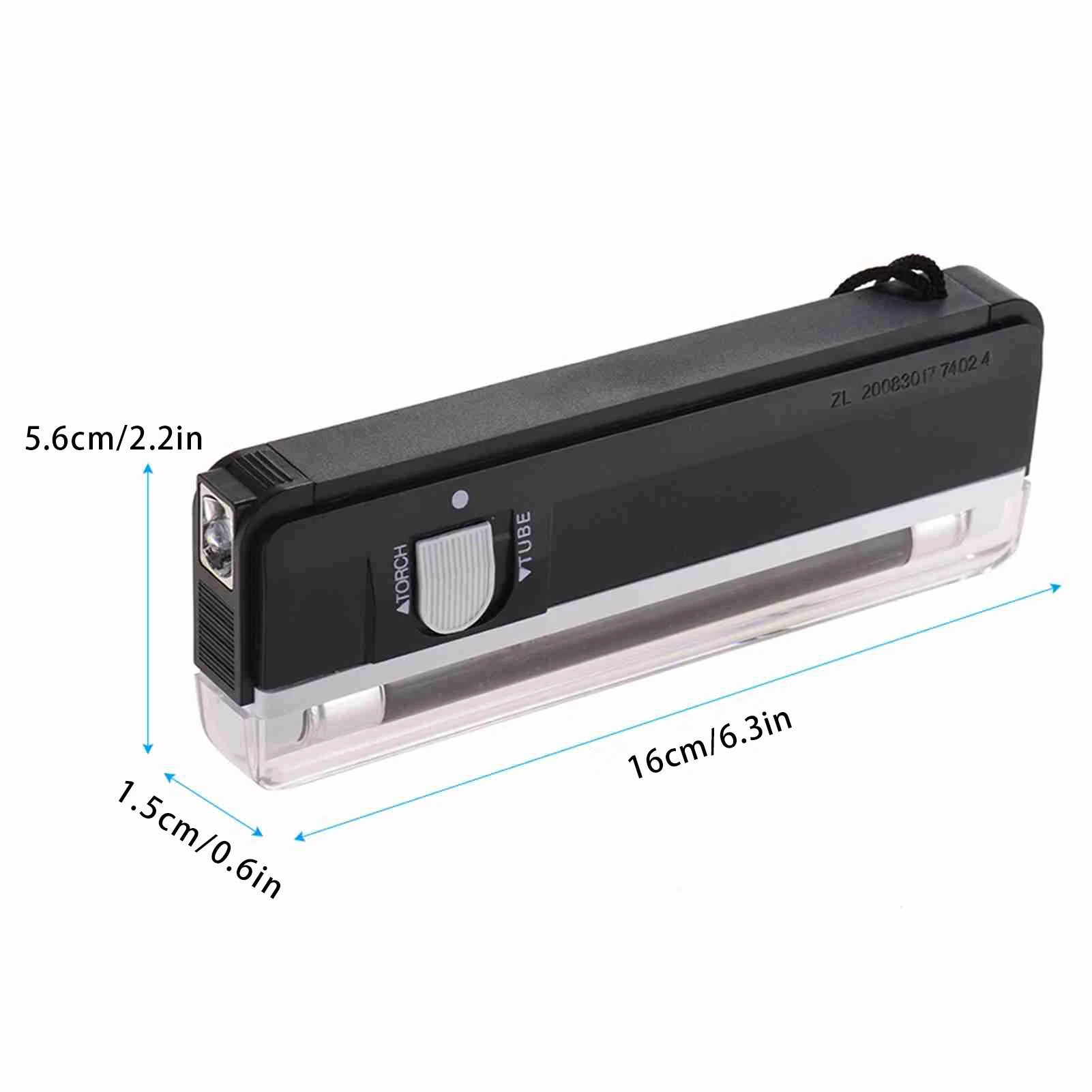 2-in-1 Mini Money Detector with UV Light Flashlight Counterfeit Cash Currency Banknote Bill Checker Tester for USD EURO POUND Zpaxo