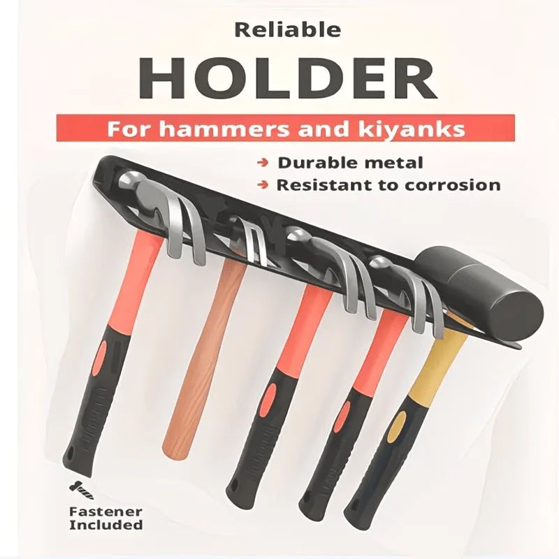 Heavy-duty Wall-mounted Hammer Wrench Storage Rack Tool Space-saving