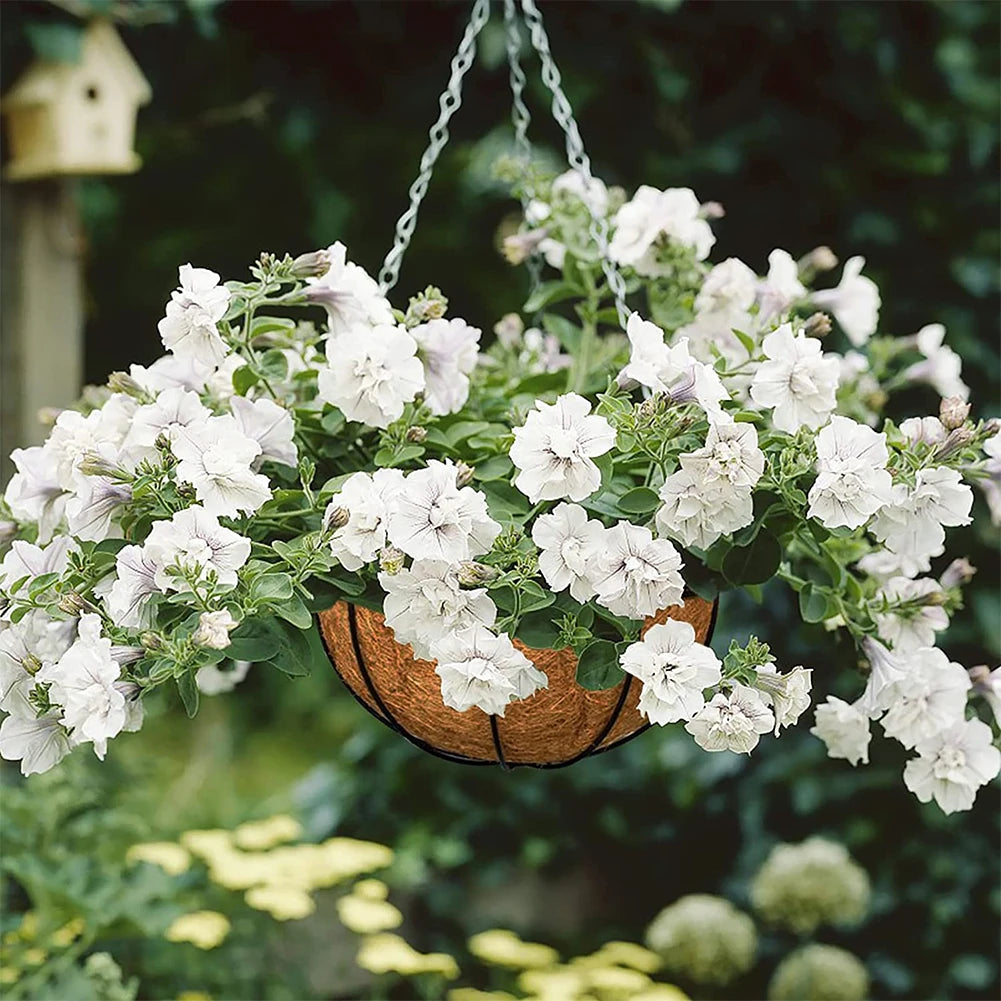 Natural Hanging Basket Liner Multifunctional Coconut Planter Cushion Waterproof Cuttable Replaceable for Garden Balcony Supplies Zpaxo
