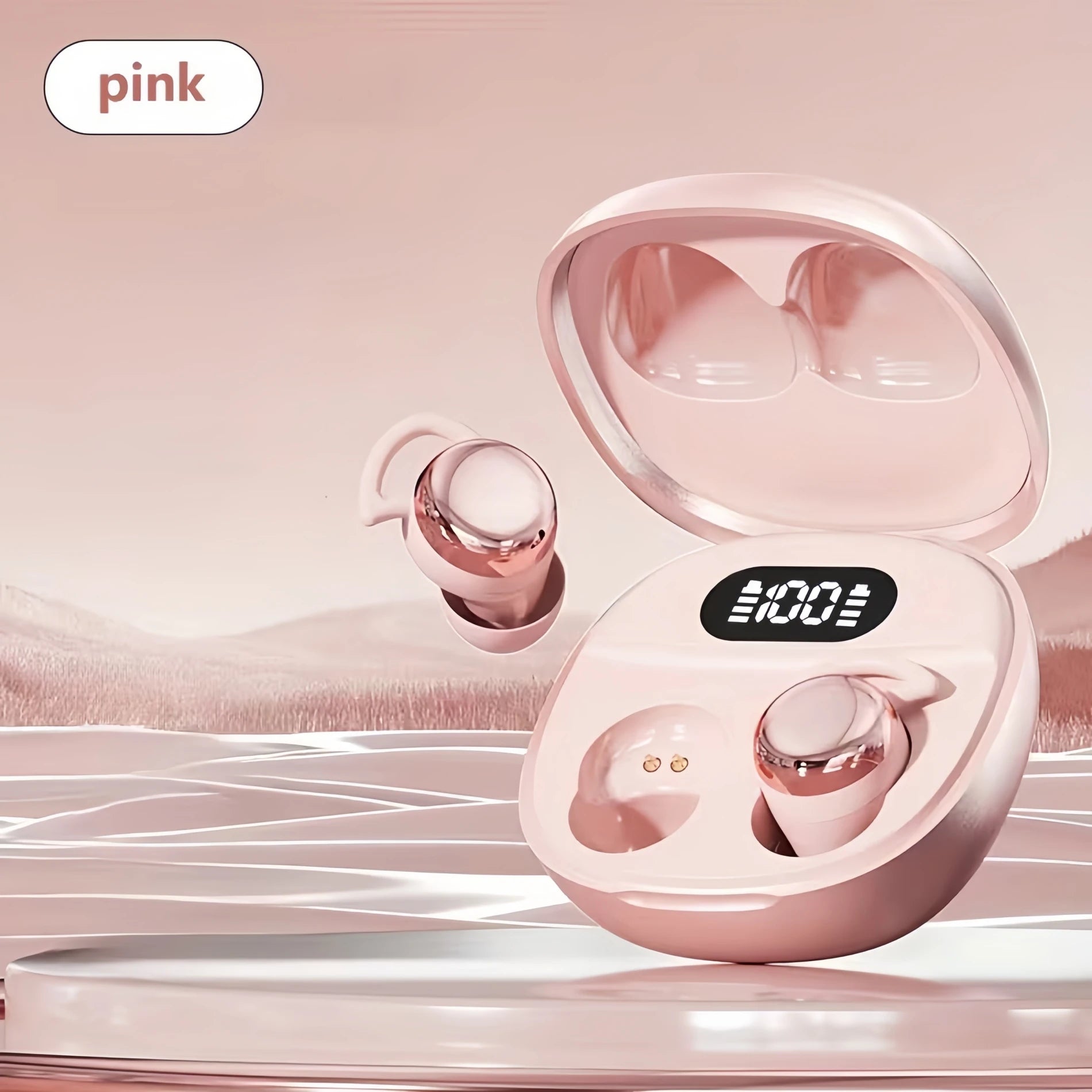 Cute Mini Wireless Earphones Ear Bluetooth Invisible Sleep Zpaxo Pink China Mainland