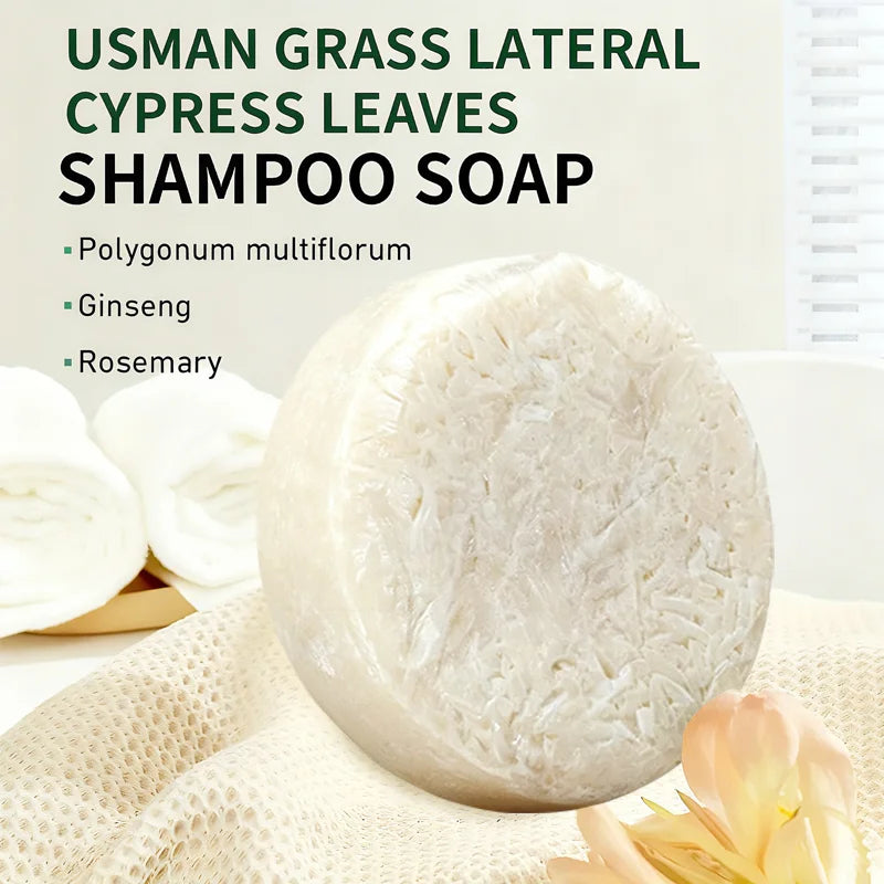 YUITIKUE Cypress Shampoo Bar – Ginseng & Rosemary for Shiny Hair Solid Shampoo Bar Zpaxo