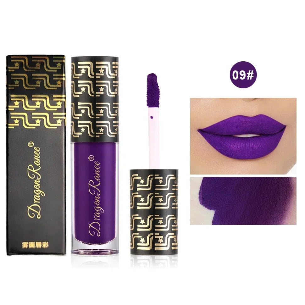 Ryukin Matte Liquid Lipstick Makeup Lip Glaze Moisturizing Waterproof Zpaxo 09