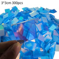 Mini Holographic Acrylic Blocks 100-300pcs | DIY Wall Decor Acrylic Craft Tiles Zpaxo 3X3cm 300PCS