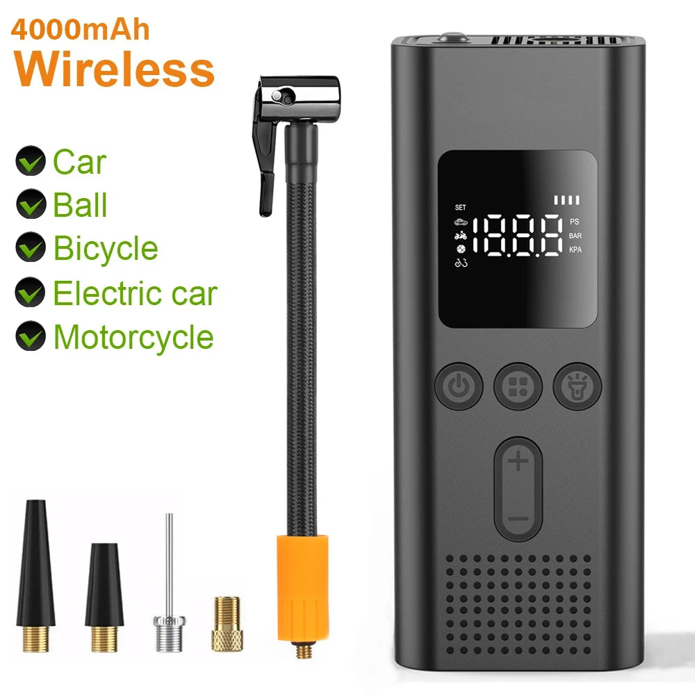 150psi Air Pump Portable Tire Inflator Compressor For Car Bicycle Motorcycle Wireless Electric Air Injector Bike Accessories2026 Zpaxo