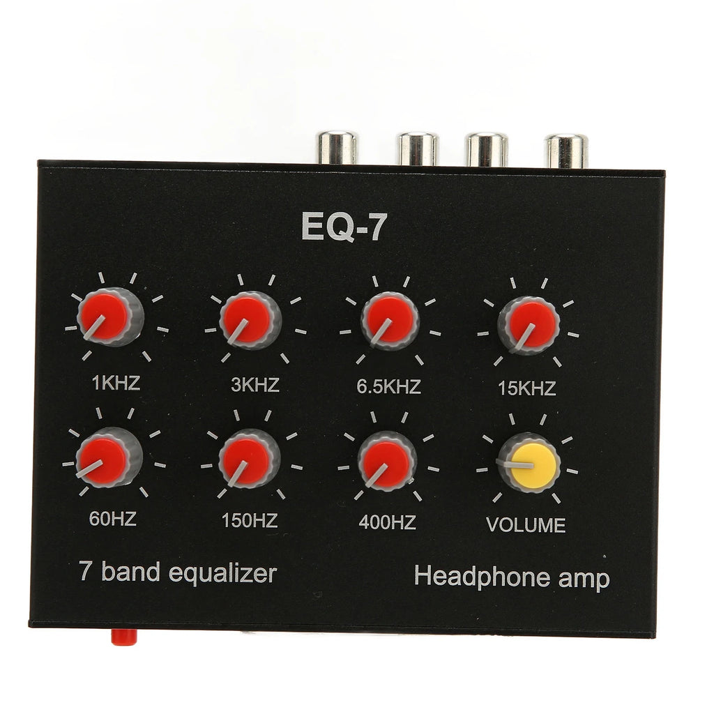 7 Band Sound Equalizer RCA Output Input 12dB Bass Adjustment Dual