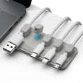 Car Mounted Magnetic Cable Management Silicone Clamp Desktop