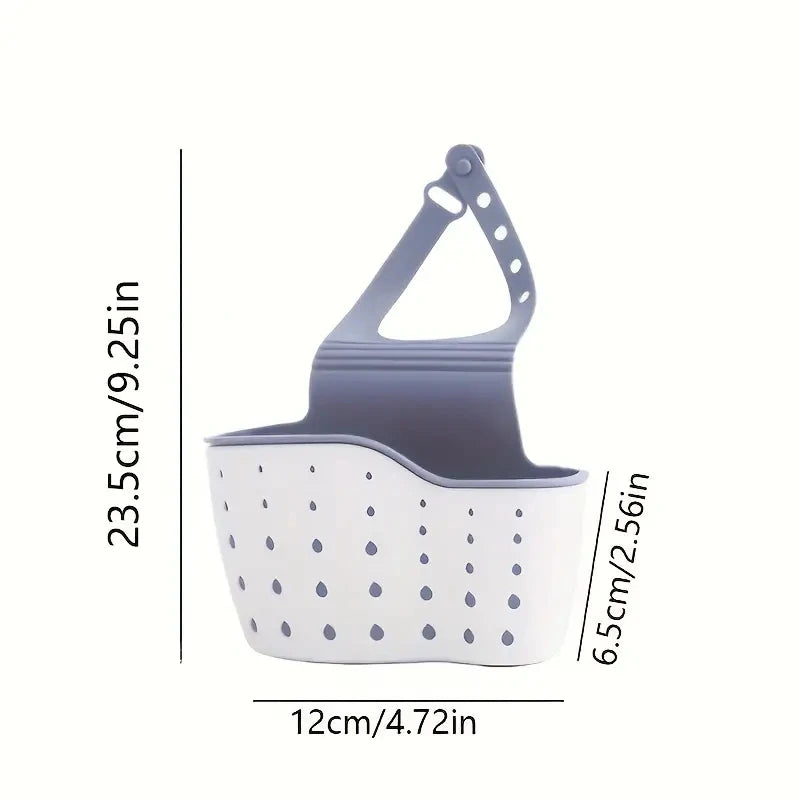 Adjustable snap-on sink draining hanging bag, double-layer draining for faucet sponge, kitchen storage rack Zpaxo